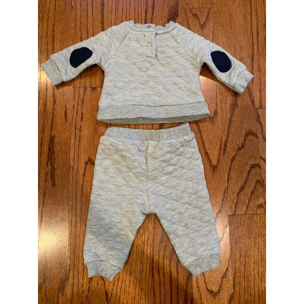 7 for all Mankind Pullover Jogger Sets (2) | Navy & Gray | 0-3 months